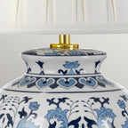 DL-LINYI-TL Linyi 1 Light Table Lamp with Tall Empire Shade Blue and White