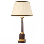 DL-LOUVIERS-TL Louviers 1 Light Table Lamp with Tall Empire Shade Oxblood and Gold