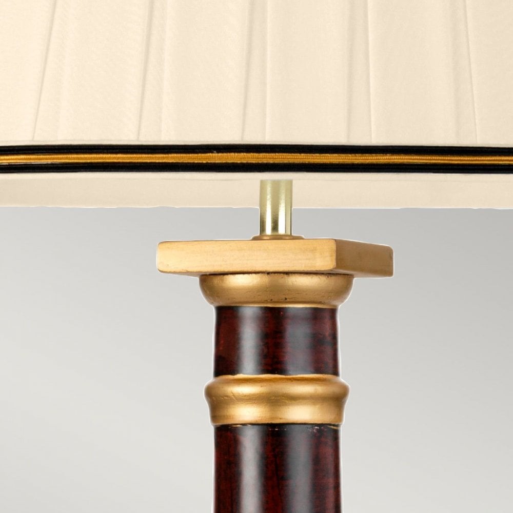 DL-LOUVIERS-TL Louviers 1 Light Table Lamp with Tall Empire Shade Oxblood and Gold