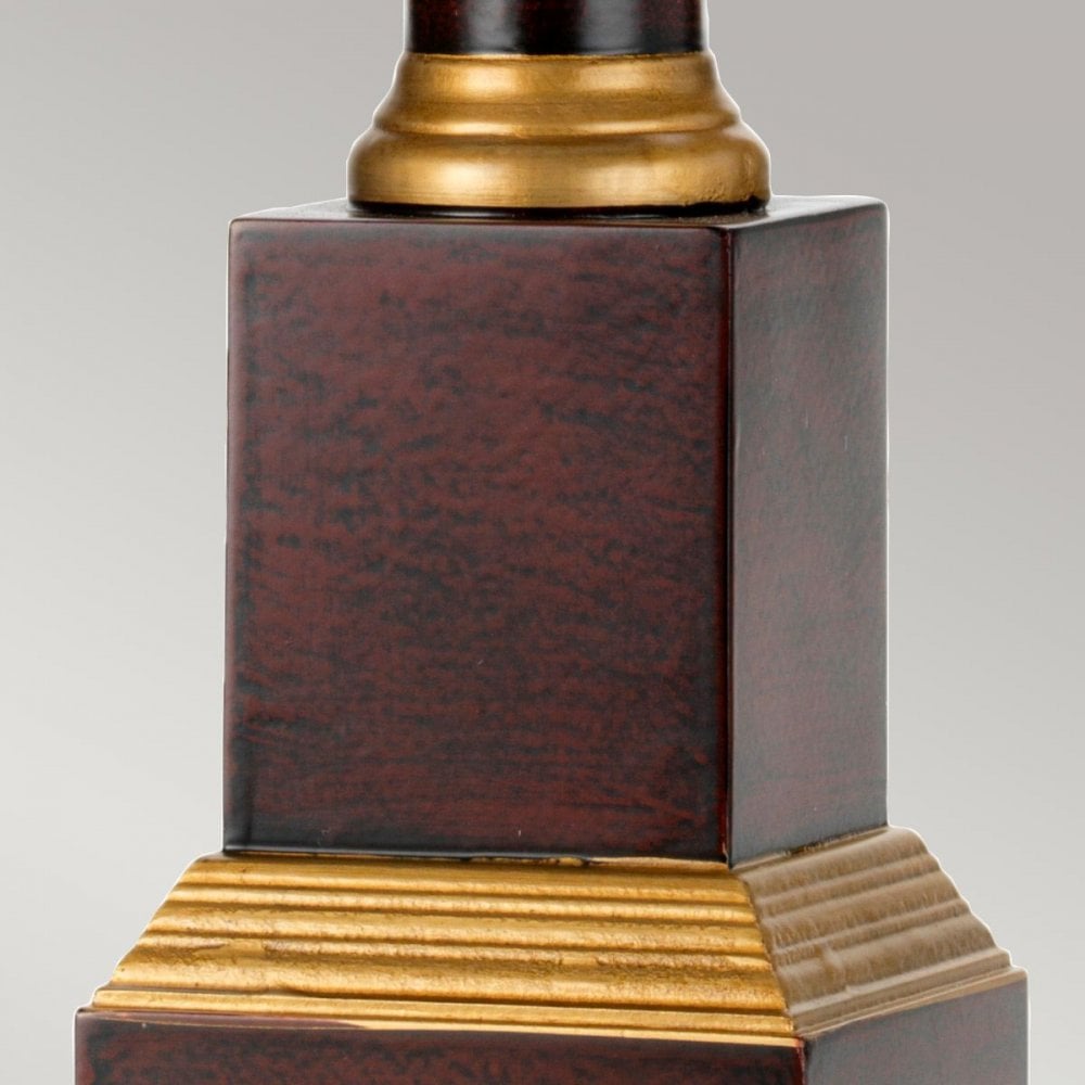 DL-LOUVIERS-TL Louviers 1 Light Table Lamp with Tall Empire Shade Oxblood and Gold