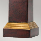 DL-LOUVIERS-TL Louviers 1 Light Table Lamp with Tall Empire Shade Oxblood and Gold