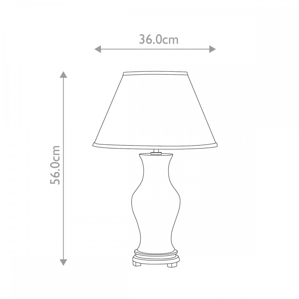 DL-MAJIN-SMALL-TL-OXB Majin Oxblood Red Jar 1 Light Table Lamp with Polycotton shade Oxblood