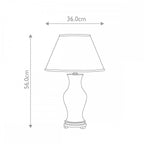 DL-MAJIN-SMALL-TL-OXB Majin Oxblood Red Jar 1 Light Table Lamp with Polycotton shade Oxblood