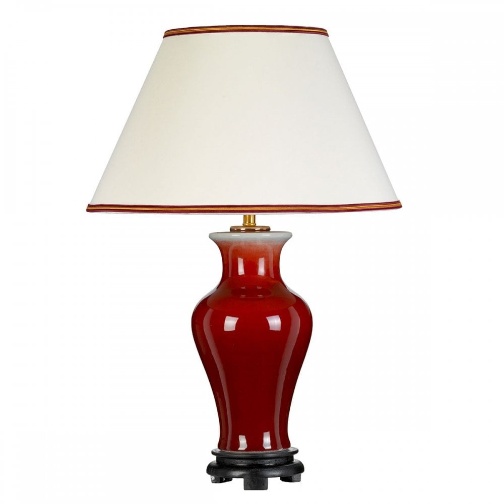 DL-MAJIN-TL-OXB Majin 1 Light Table Lamp with Tall Empire Shade Oxblood