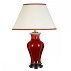 DL-MAJIN-TL-OXB Majin 1 Light Table Lamp with Tall Empire Shade Oxblood