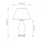 DL-MAJIN-TL-OXB Majin 1 Light Table Lamp with Tall Empire Shade Oxblood