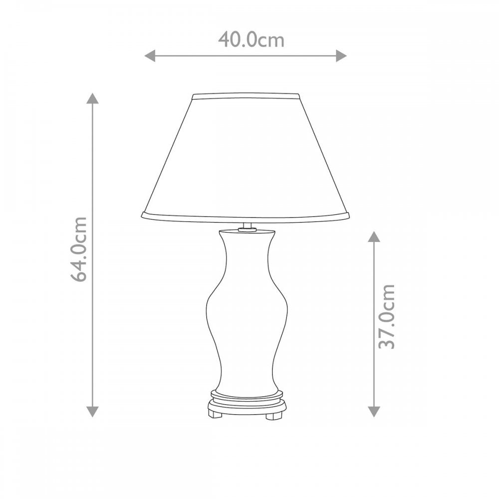 DL-MAJIN-TL-OXB Majin 1 Light Table Lamp with Tall Empire Shade Oxblood