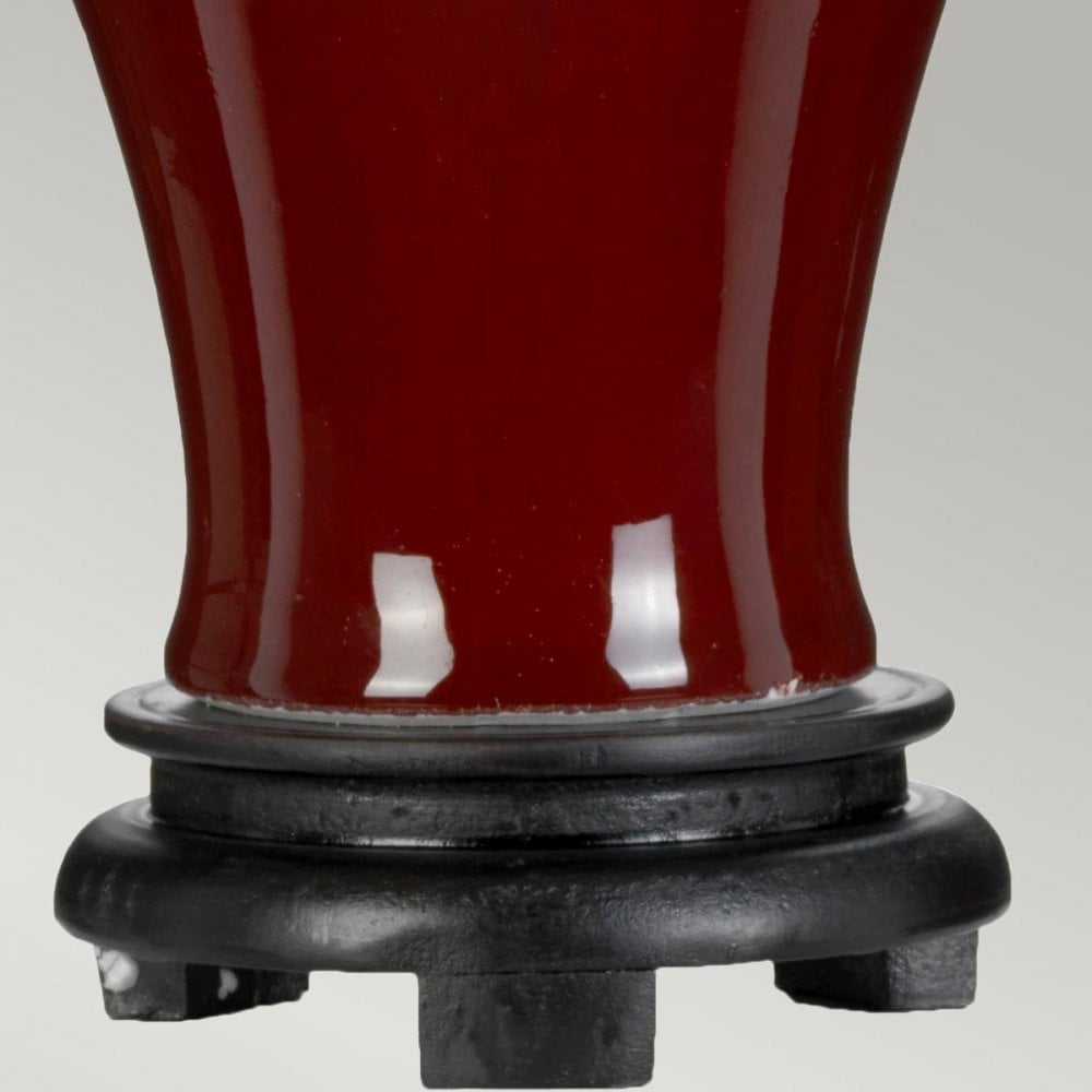 DL-MAJIN-TL-OXB Majin 1 Light Table Lamp with Tall Empire Shade Oxblood