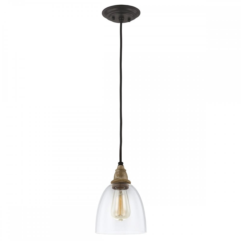DL-MATRIMONIO1MP Matrimonio 1 Light Mini Pendant Driftwood / Dark Weathered Zinc