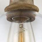 DL-MATRIMONIO1MP Matrimonio 1 Light Mini Pendant Driftwood / Dark Weathered Zinc