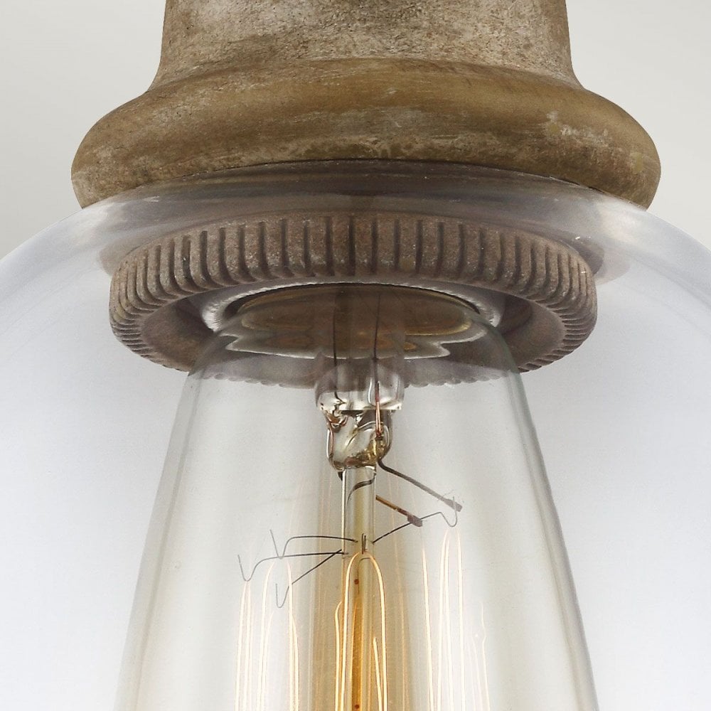 DL-MATRIMONIO1MP Matrimonio 1 Light Mini Pendant Driftwood / Dark Weathered Zinc