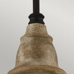 DL-MATRIMONIO1MP Matrimonio 1 Light Mini Pendant Driftwood / Dark Weathered Zinc