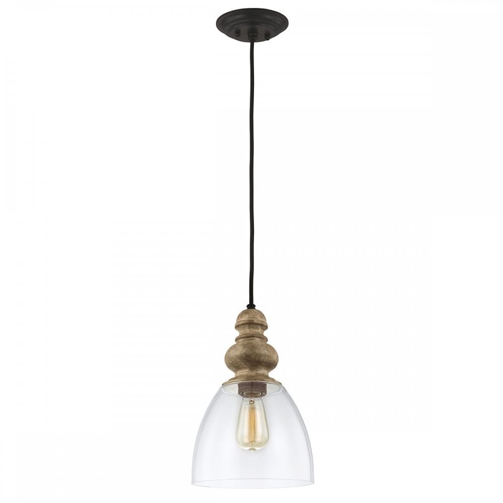 DL-MATRIMONIO-1P Matrimonio 1 Light Pendant Driftwood / Dark Weathered Zinc