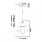DL-MATRIMONIO-1P Matrimonio 1 Light Pendant Driftwood / Dark Weathered Zinc