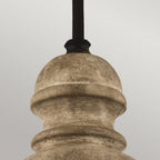 DL-MATRIMONIO-1P Matrimonio 1 Light Pendant Driftwood / Dark Weathered Zinc