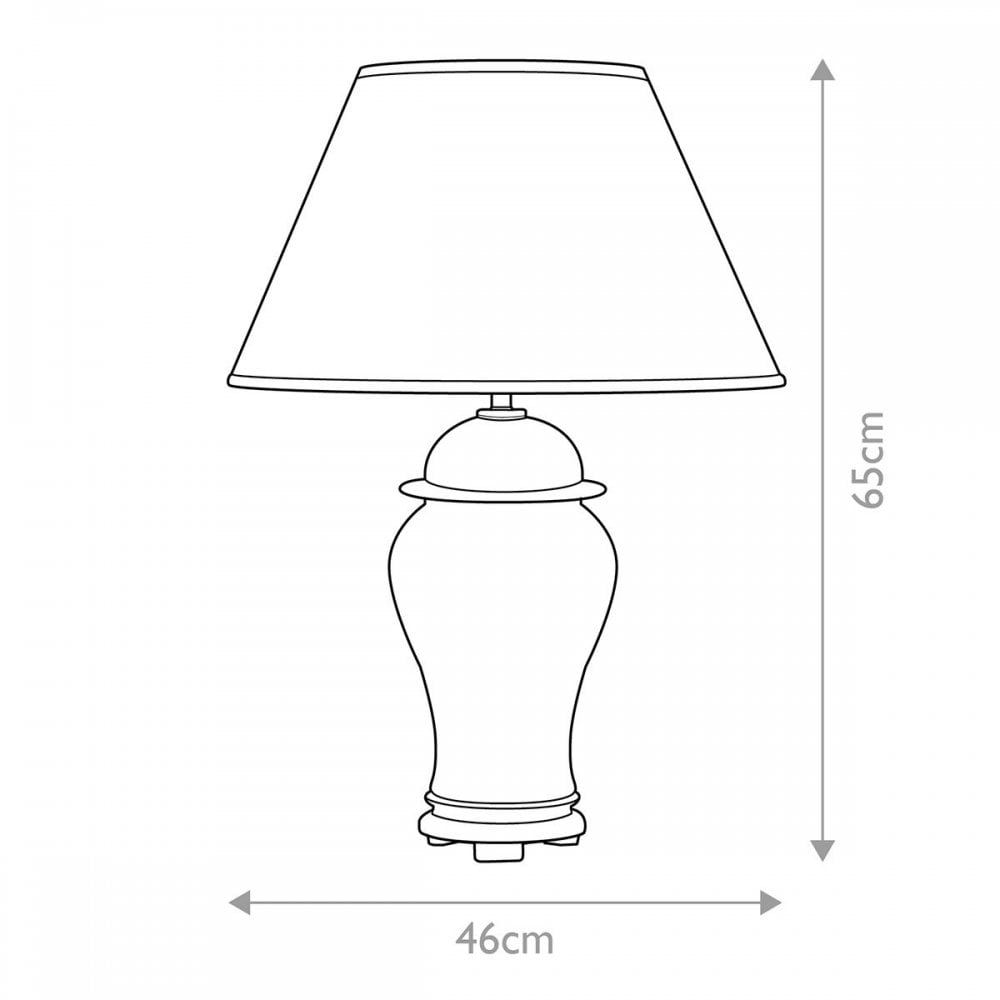 DL-OXBLOOD-TJ-TL Oxblood Temple Jar 1 Light Table Lamp with Tall Empire Shade Oxblood