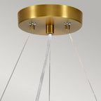 DL-PEARCE18-3LT-IV-AB Pearce 18" Pendant with Aged Brass Ceiling Pan Aged Brass, Ivory Shade