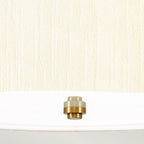 DL-PEARCE18-3LT-IV-AB Pearce 18" Pendant with Aged Brass Ceiling Pan Aged Brass, Ivory Shade