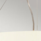 DL-PEARCE22-5LT-IV-AB Pearce 22" Pendant with Aged Brass Ceiling Pan Aged Brass, Ivory Shade