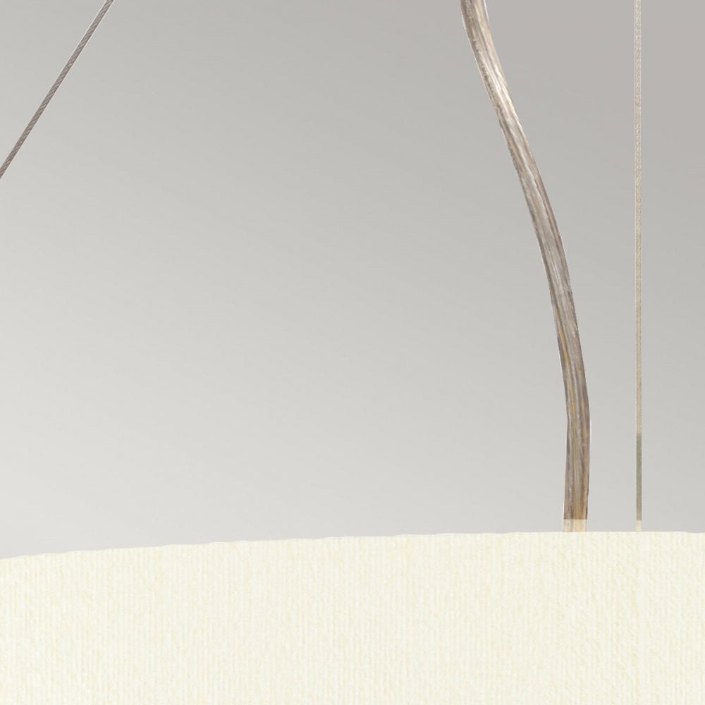 DL-PEARCE22-5LT-IV-AB Pearce 22" Pendant with Aged Brass Ceiling Pan Aged Brass, Ivory Shade