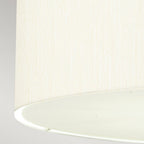 DL-PEARCE22-5LT-IV-AB Pearce 22" Pendant with Aged Brass Ceiling Pan Aged Brass, Ivory Shade