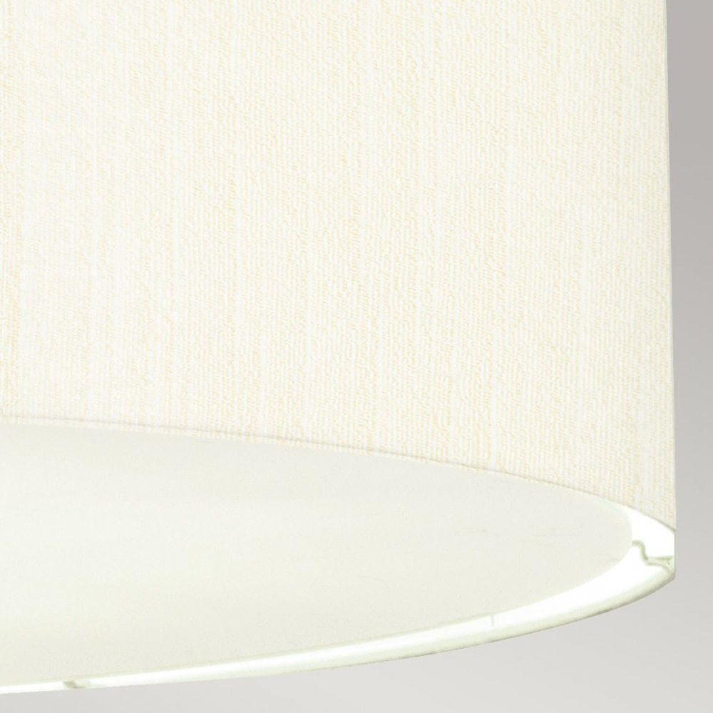 DL-PEARCE22-5LT-IV-PC Pearce 22" Pendant with Polished Chrome Ceiling Pan Polished Chrome, Ivory Shade