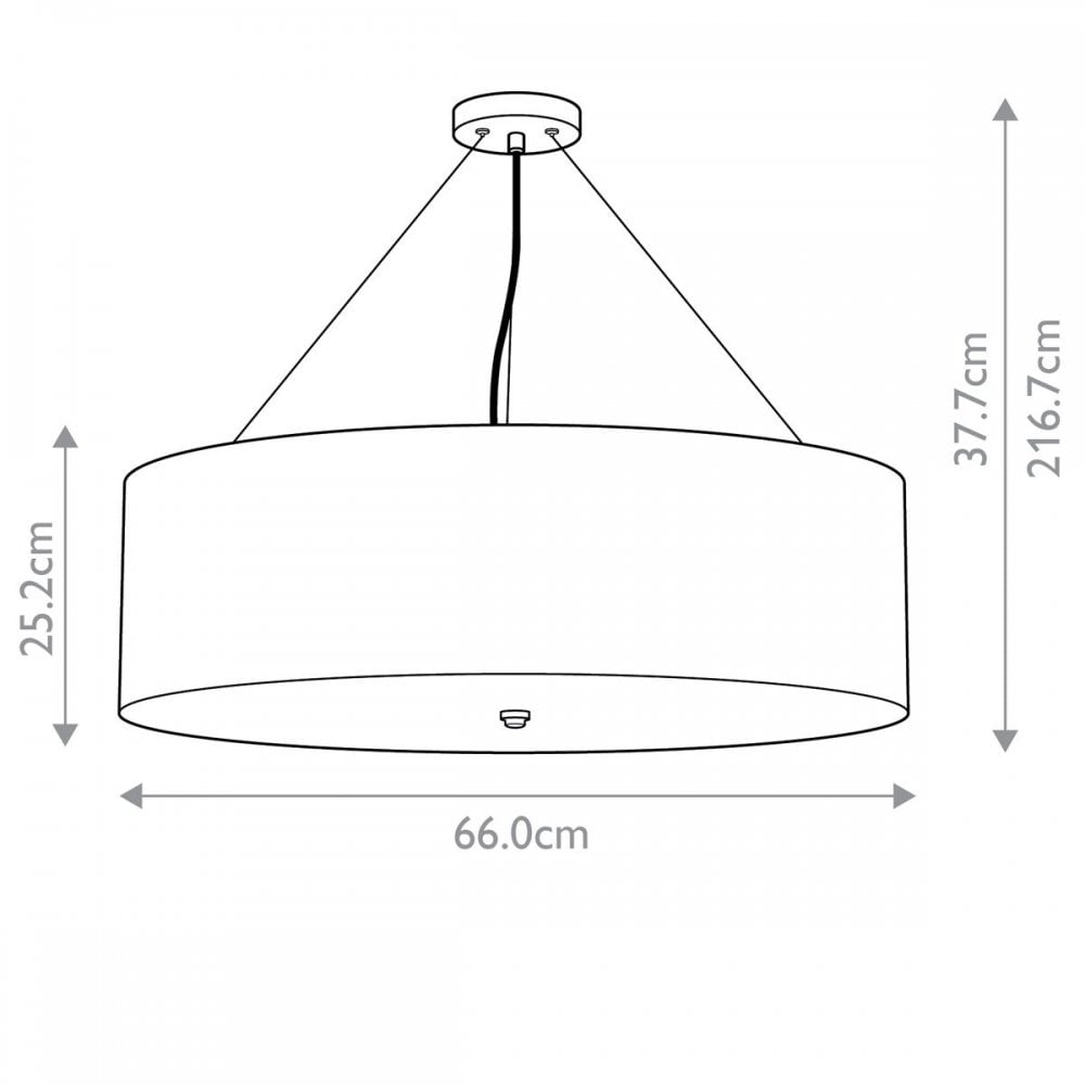 DL-PEARCE26-5LT-IV-AB Pearce 26" Pendant with Aged Brass Ceiling Pan Aged Brass, Ivory Shade