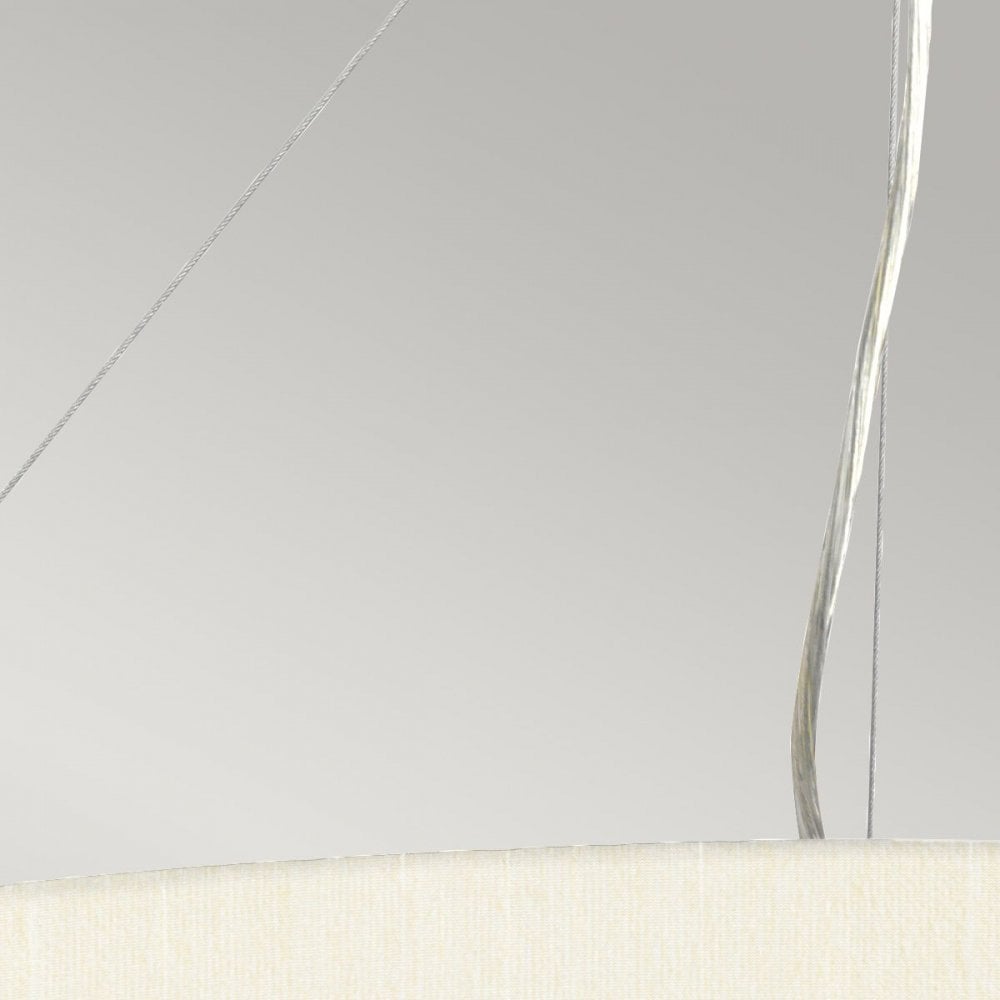 DL-PEARCE26-5LT-IV-AB Pearce 26" Pendant with Aged Brass Ceiling Pan Aged Brass, Ivory Shade