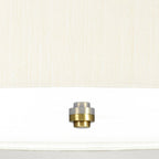 DL-PEARCE26-5LT-IV-AB Pearce 26" Pendant with Aged Brass Ceiling Pan Aged Brass, Ivory Shade