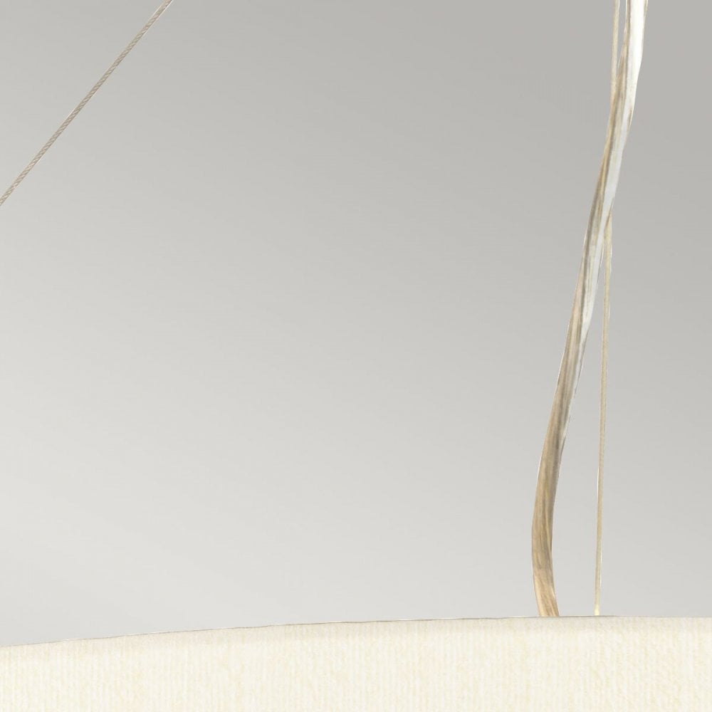 DL-PEARCE34-7LT-IV-AB Pearce 34" Pendant with Aged Brass Ceiling Pan Aged Brass, Ivory Shade