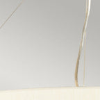 DL-PEARCE34-7LT-IV-AB Pearce 34" Pendant with Aged Brass Ceiling Pan Aged Brass, Ivory Shade