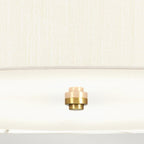 DL-PEARCE34-7LT-IV-AB Pearce 34" Pendant with Aged Brass Ceiling Pan Aged Brass, Ivory Shade