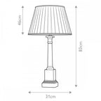 DL-PERONNE-TL Peronne 1 Light Table Lamp With Tall Empire Shade Black and Gold