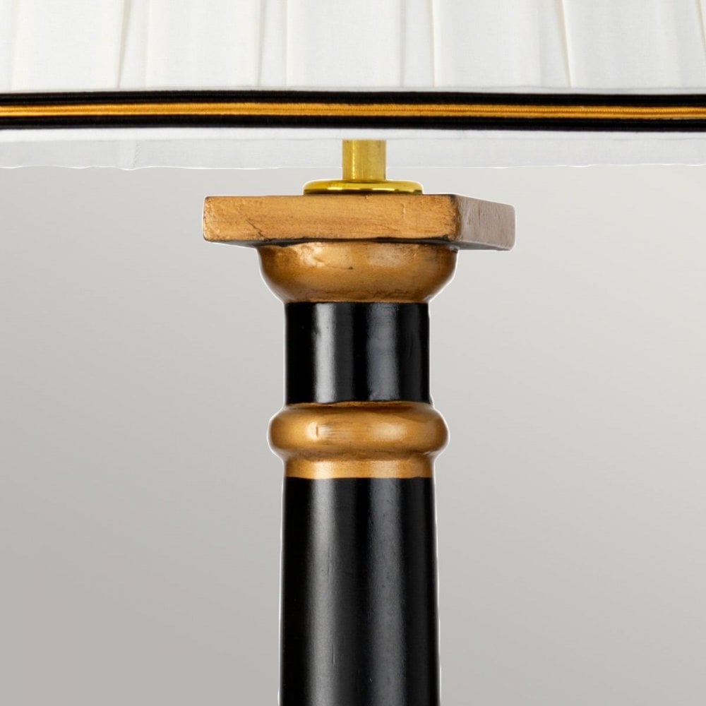 DL-PERONNE-TL Peronne 1 Light Table Lamp With Tall Empire Shade Black and Gold