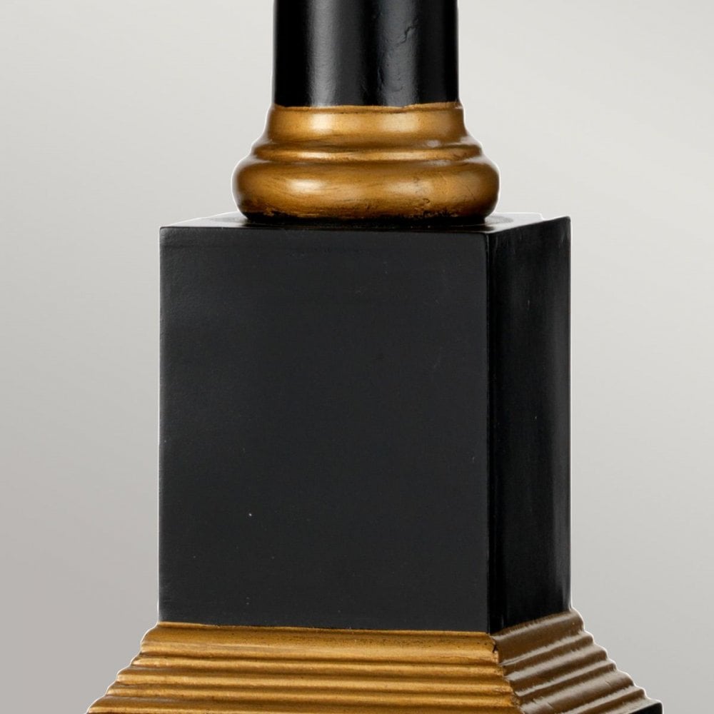 DL-PERONNE-TL Peronne 1 Light Table Lamp With Tall Empire Shade Black and Gold