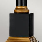 DL-PERONNE-TL Peronne 1 Light Table Lamp With Tall Empire Shade Black and Gold