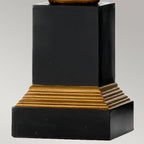 DL-PERONNE-TL Peronne 1 Light Table Lamp With Tall Empire Shade Black and Gold
