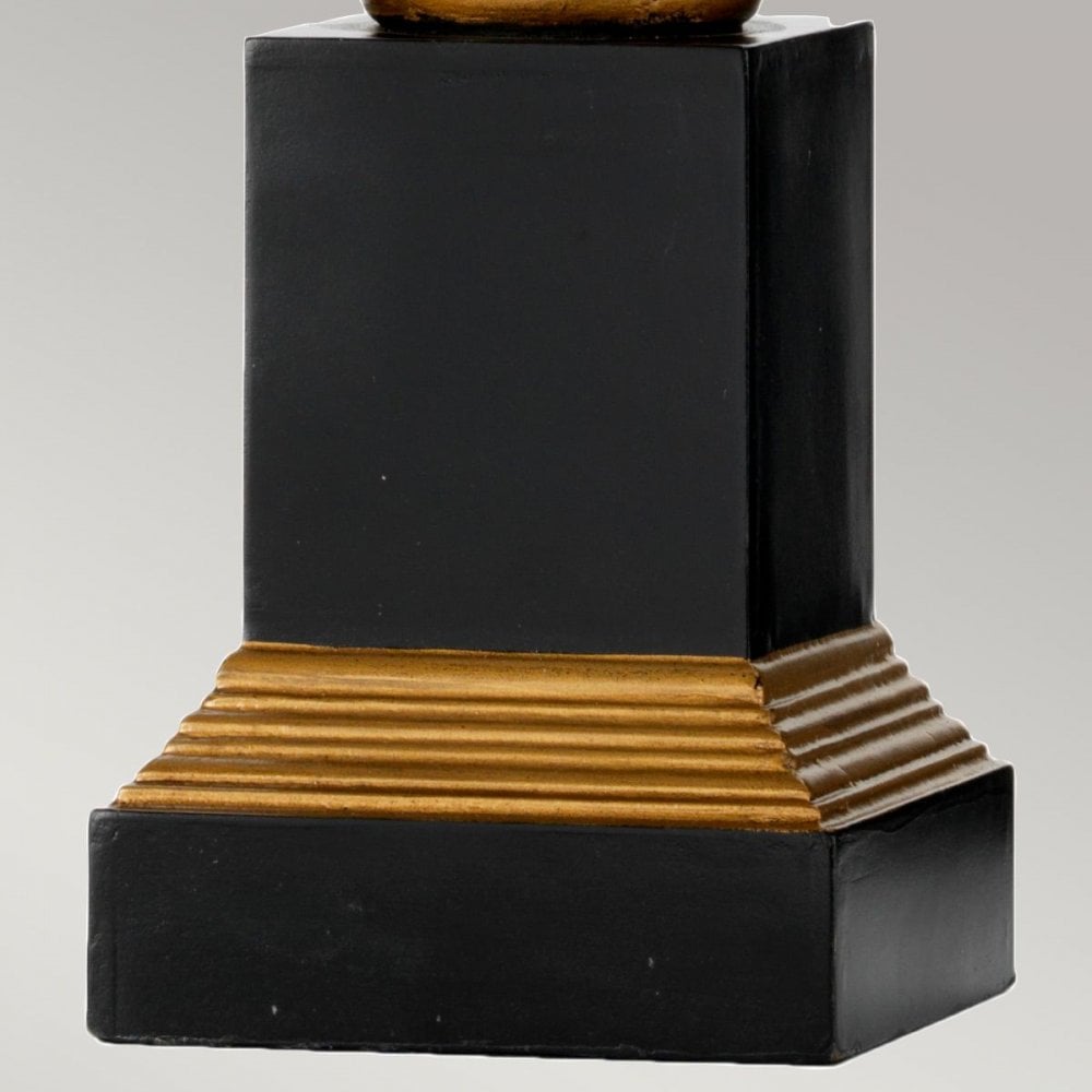 DL-PERONNE-TL Peronne 1 Light Table Lamp With Tall Empire Shade Black and Gold