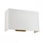 DL-RILEY-L-IV-AB Riley Large Rectangular Wall Light with Aged Brass Back Plate