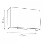 DL-RILEY-L-IV-AB Riley Large Rectangular Wall Light with Aged Brass Back Plate