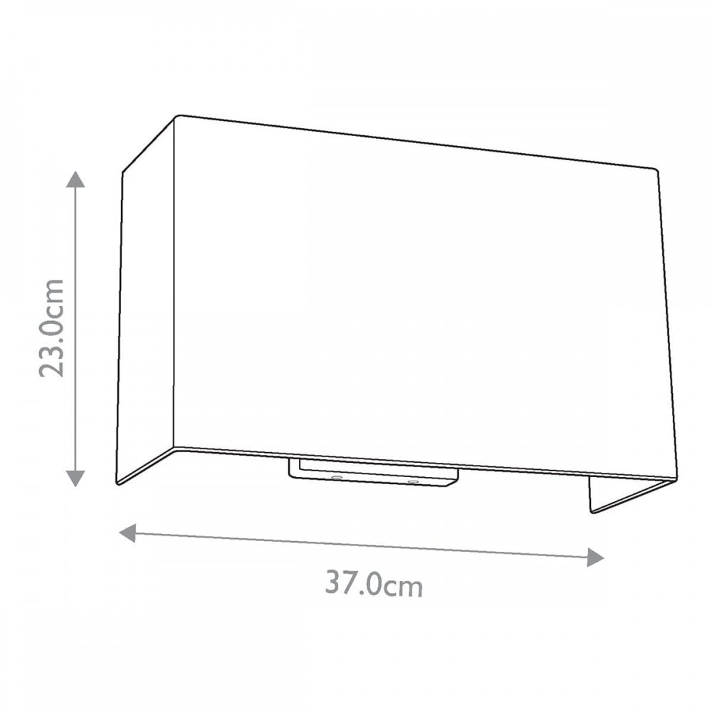 DL-RILEY-L-IV-AB Riley Large Rectangular Wall Light with Aged Brass Back Plate