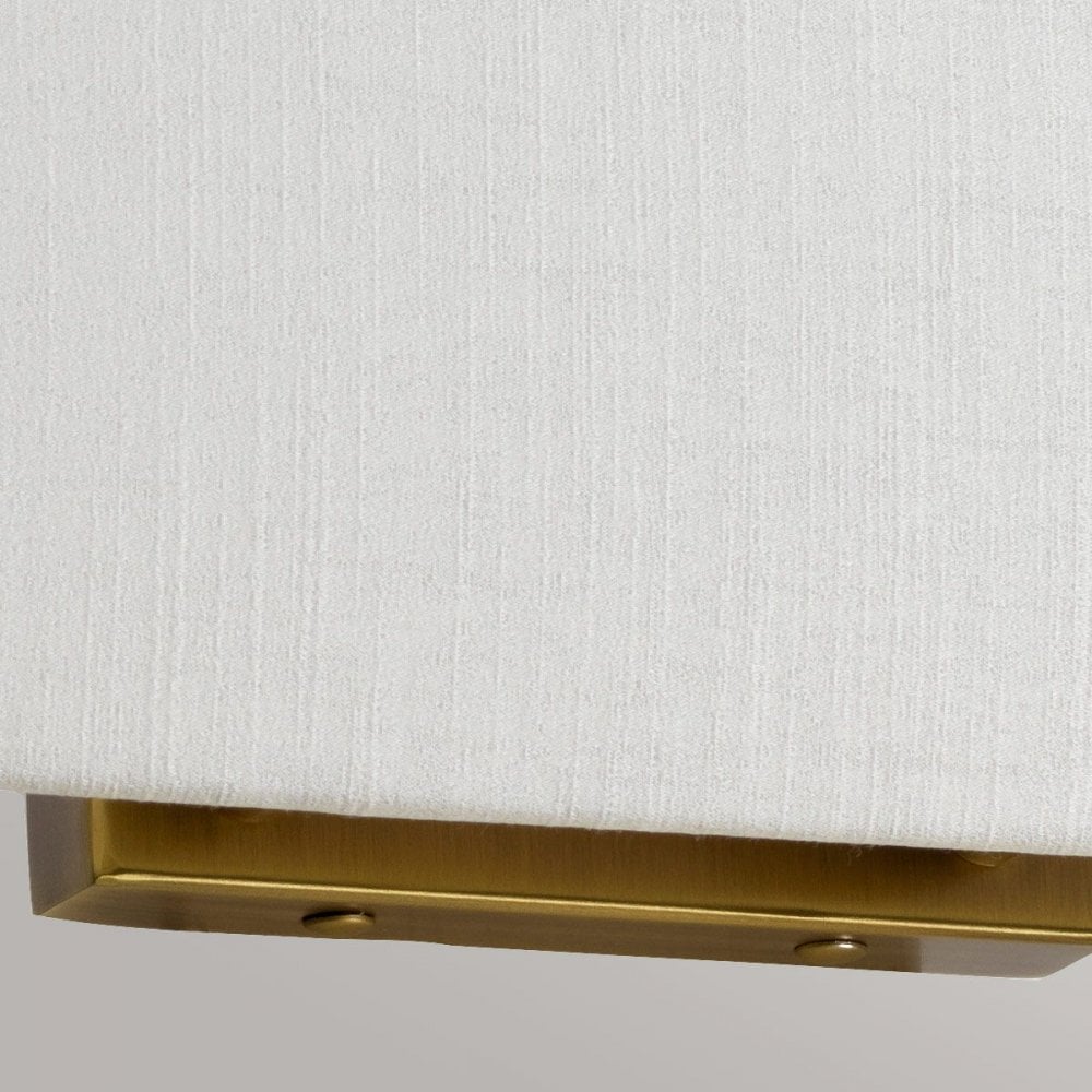DL-RILEY-L-IV-AB Riley Large Rectangular Wall Light with Aged Brass Back Plate