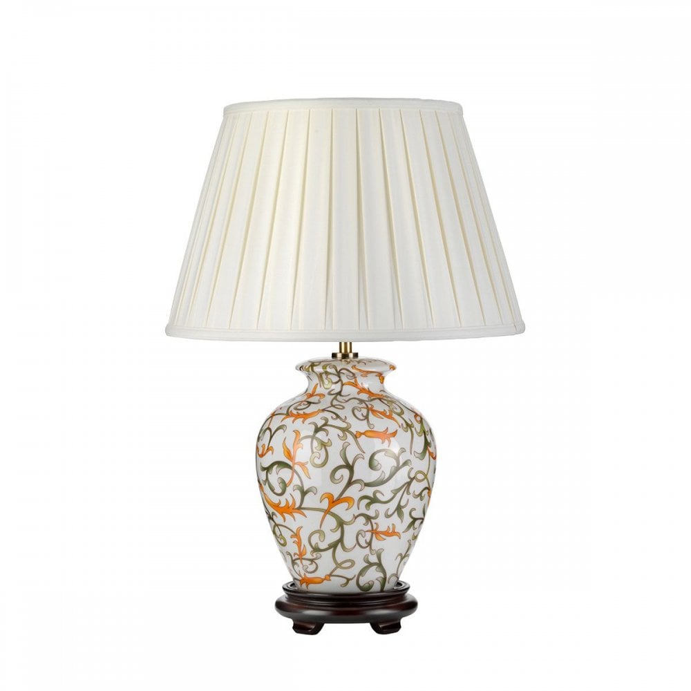 DL-SOLING-TL Soling 1 Light Table Lamp Cream with Orange and Green