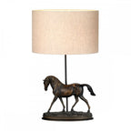 DL-SPIRIT-TL Spirit 1 Light Table Lamp with Oval Shade Bronze Patina