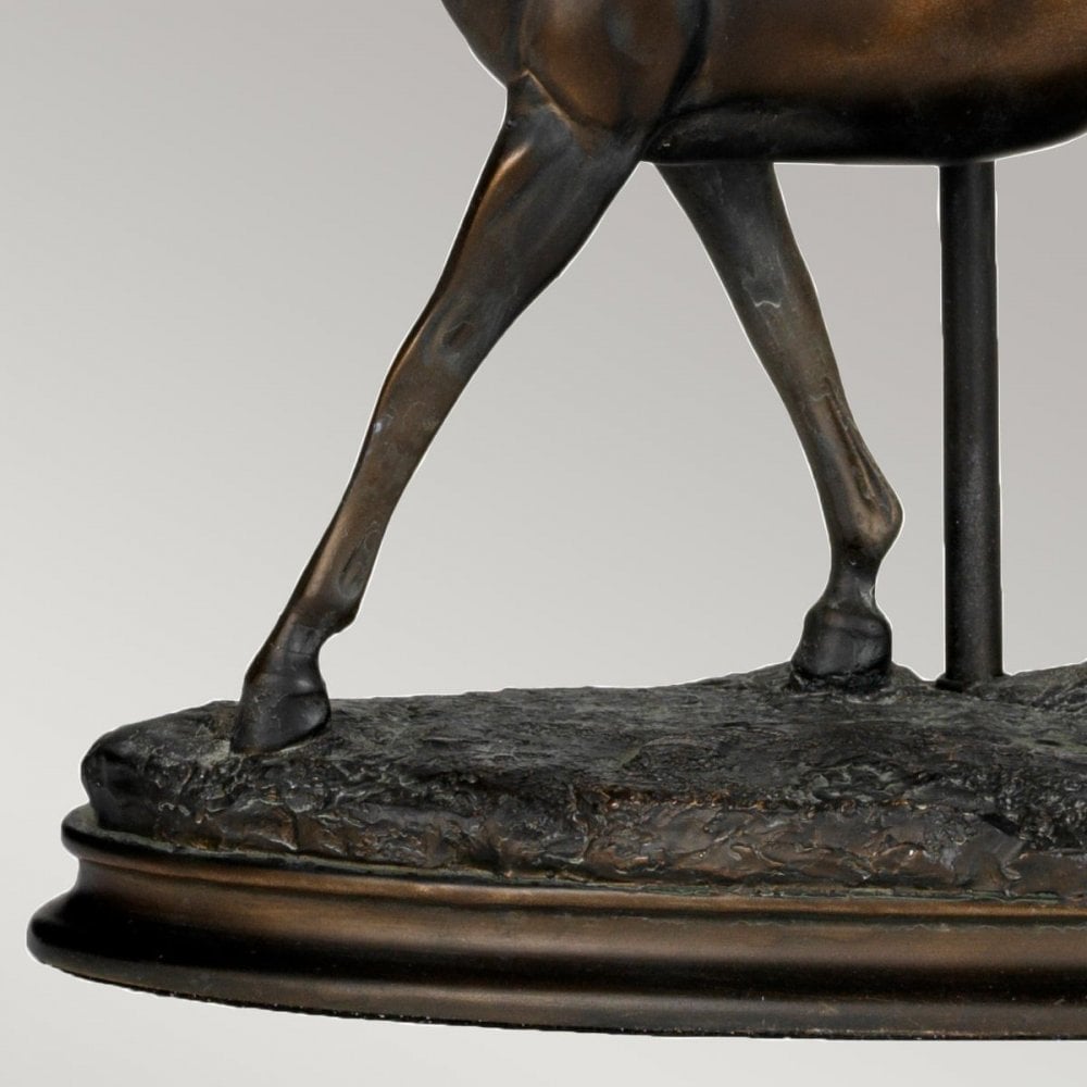 DL-SPIRIT-TL Spirit 1 Light Table Lamp with Oval Shade Bronze Patina
