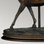 DL-SPIRIT-TL Spirit 1 Light Table Lamp with Oval Shade Bronze Patina
