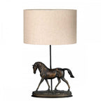 DL-SPIRIT-TL Spirit 1 Light Table Lamp with Oval Shade Bronze Patina