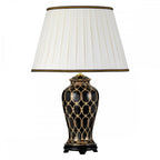 DL-TAIPEI-TL Taipei 1 Light Table Lamp with Tall Empire Shade Black and Gold