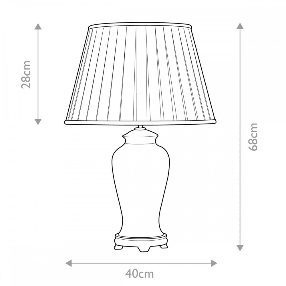 DL-TAIPEI-TL Taipei 1 Light Table Lamp with Tall Empire Shade Black and Gold