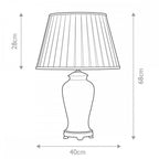 DL-TAIPEI-TL Taipei 1 Light Table Lamp with Tall Empire Shade Black and Gold